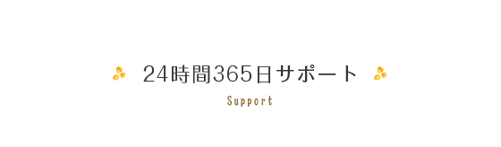 24時間365日サポート